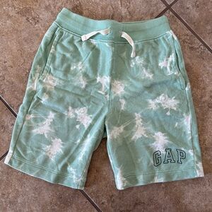 GAP Kids Aqua & White Athletic Tie-Dye Shorts Size M (8/9)